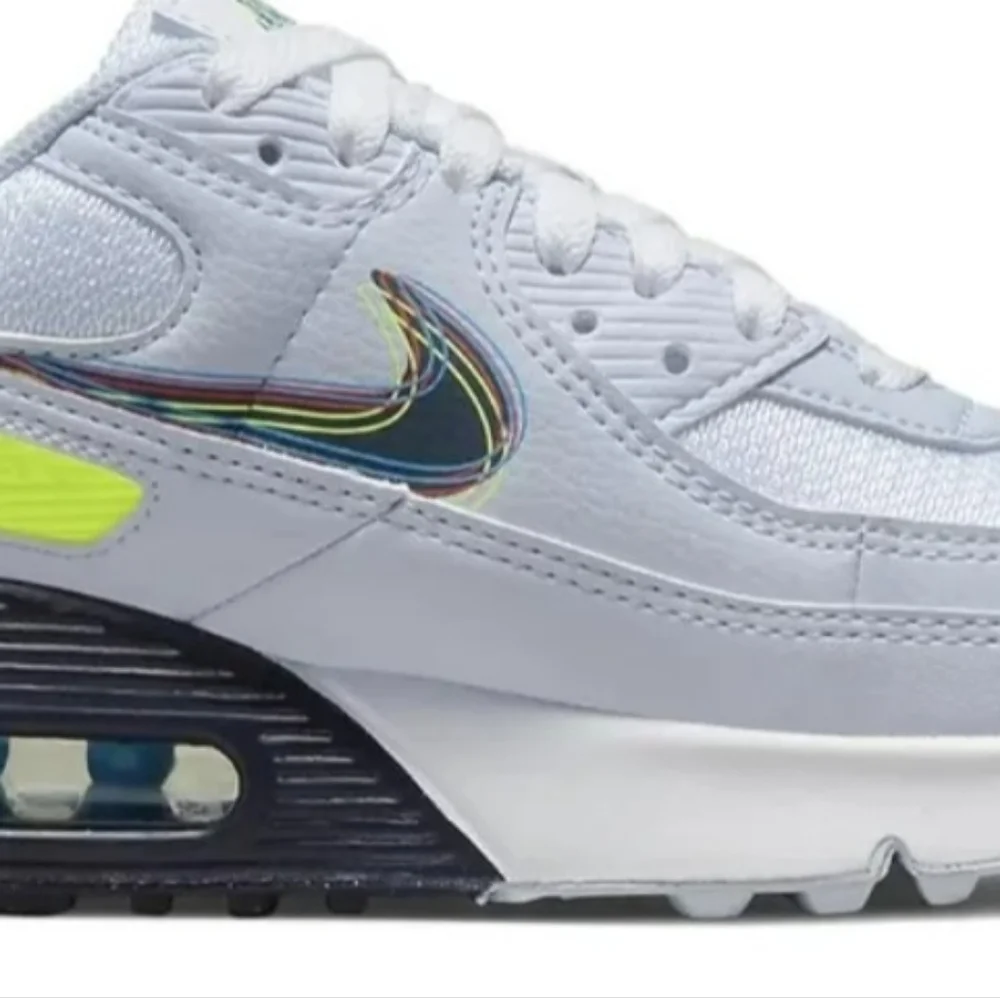 Nike Air Max 90 White/Blackened Blue-Volt (DV3480100) Women 8.5 New